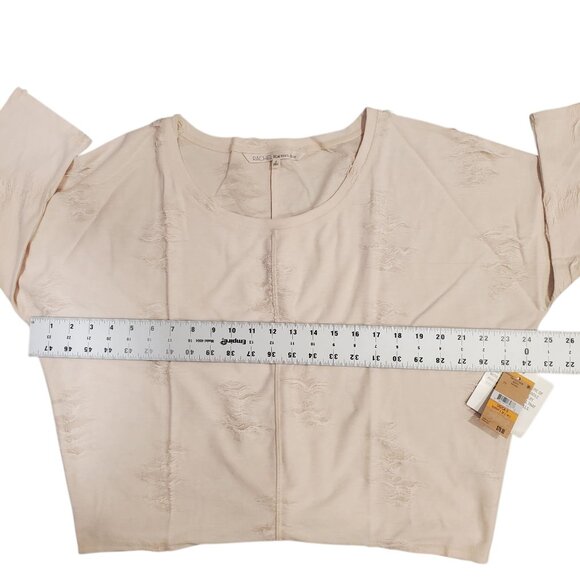 Rachel Roy Distressed Crop Sweatshirt Womens Small - Picture 9 of 13